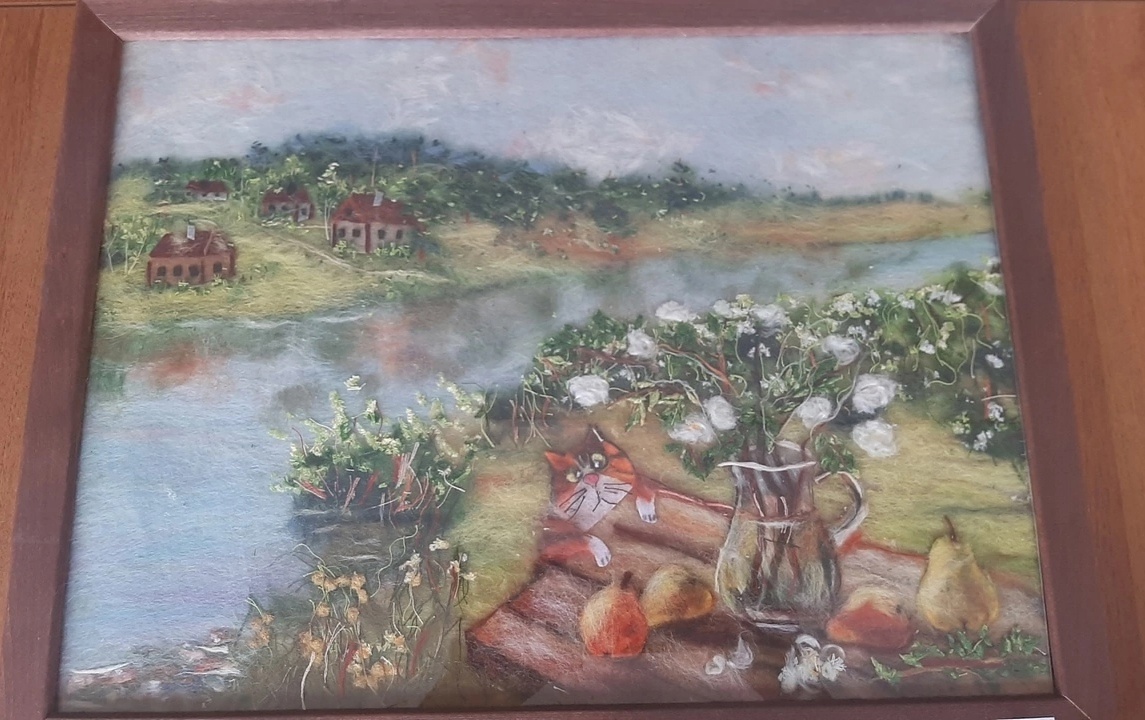 Очередное занятие кружка «Валяние из шерсти»