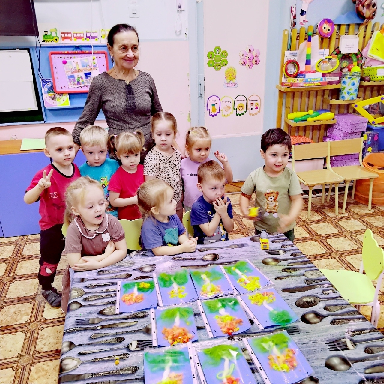 Рисуем шерстью